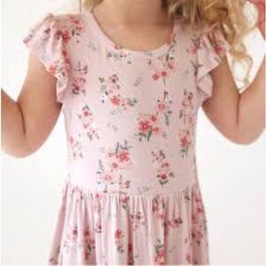 Posh Peanut Floral Pink Kids Dress